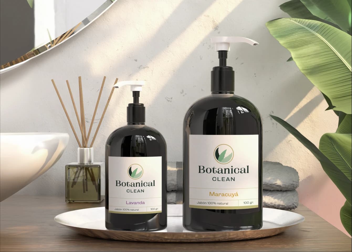 Identidad visual básica aplicada al logotipo y packaging de productos de cosmética natural